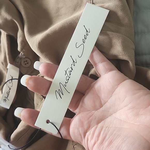 NWT MUSTARD SEED TIERED MINI SHIRT DRESS SIZE LARGE - Picture 7 of 12